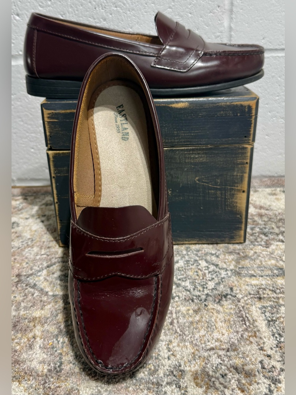 Eastland Women’s Penny Loafers in Burgundy